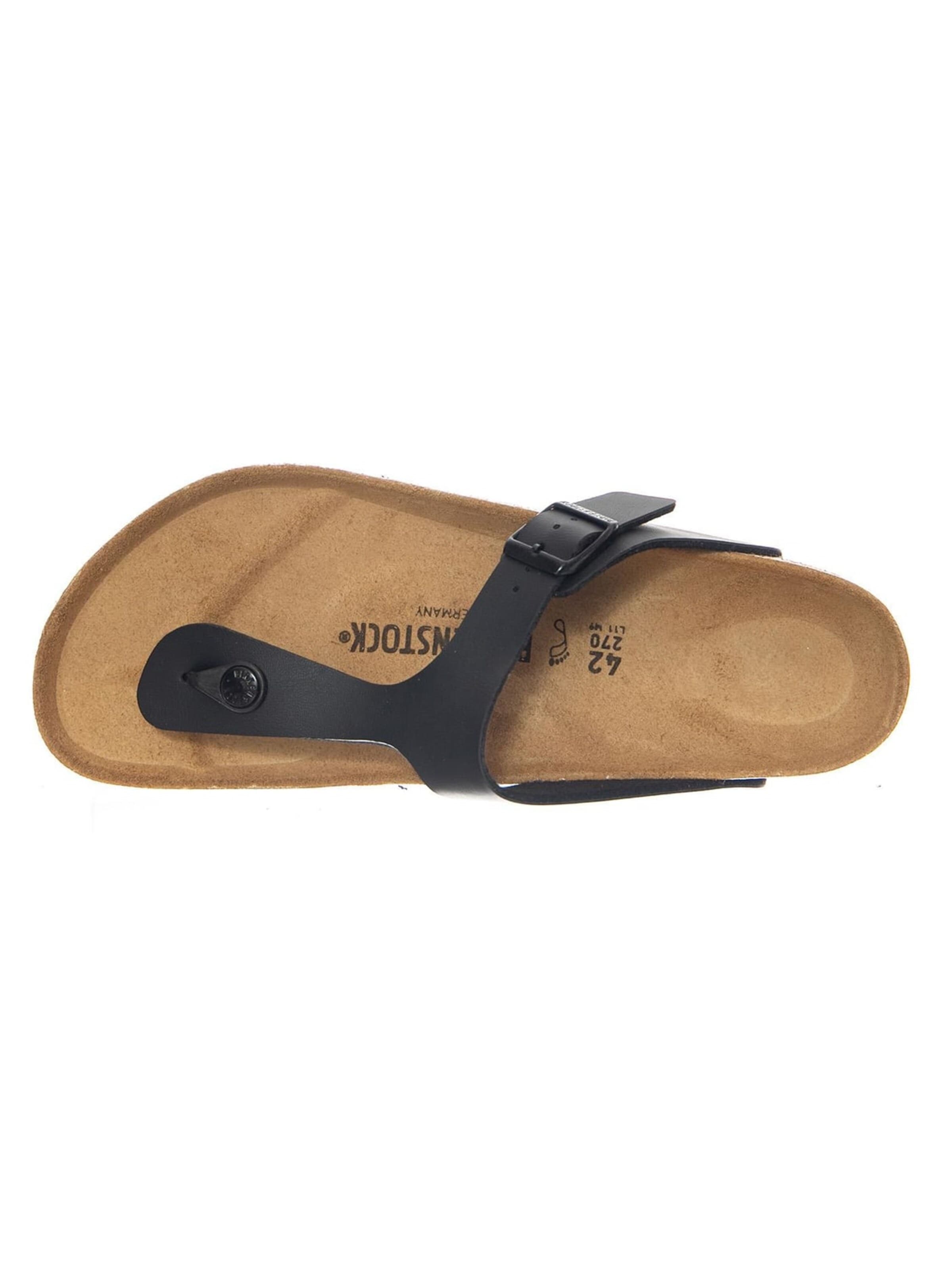 Sandalo 'Gizeh Birko Flor Regular Fit Black' di BIRKENSTOCK in nero
