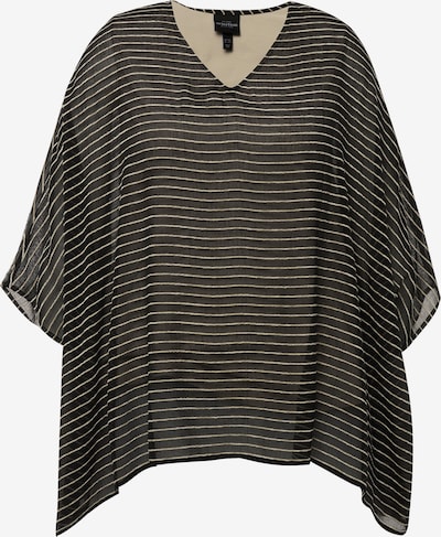 Ulla Popken Bluse in khaki / schwarz, Produktansicht