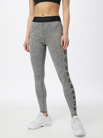 Superdry - Skinny Pantalón deportivo en gris: frente