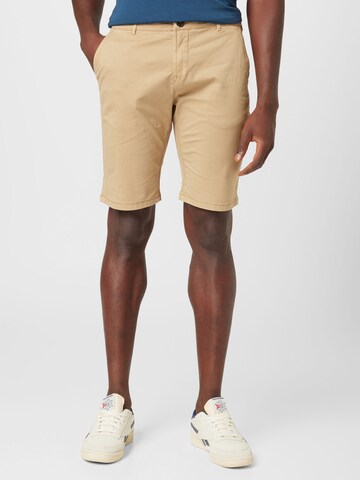 Coupe slim Pantalon chino GARCIA en beige : devant