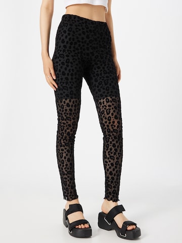 Skinny Leggings 'Dyma' de la PIECES pe negru: față