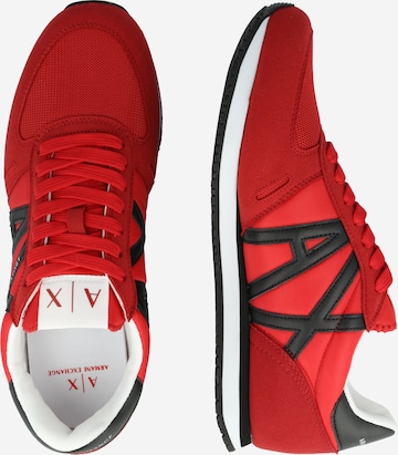 ARMANI EXCHANGE Rövid szárú sportcipők - piros