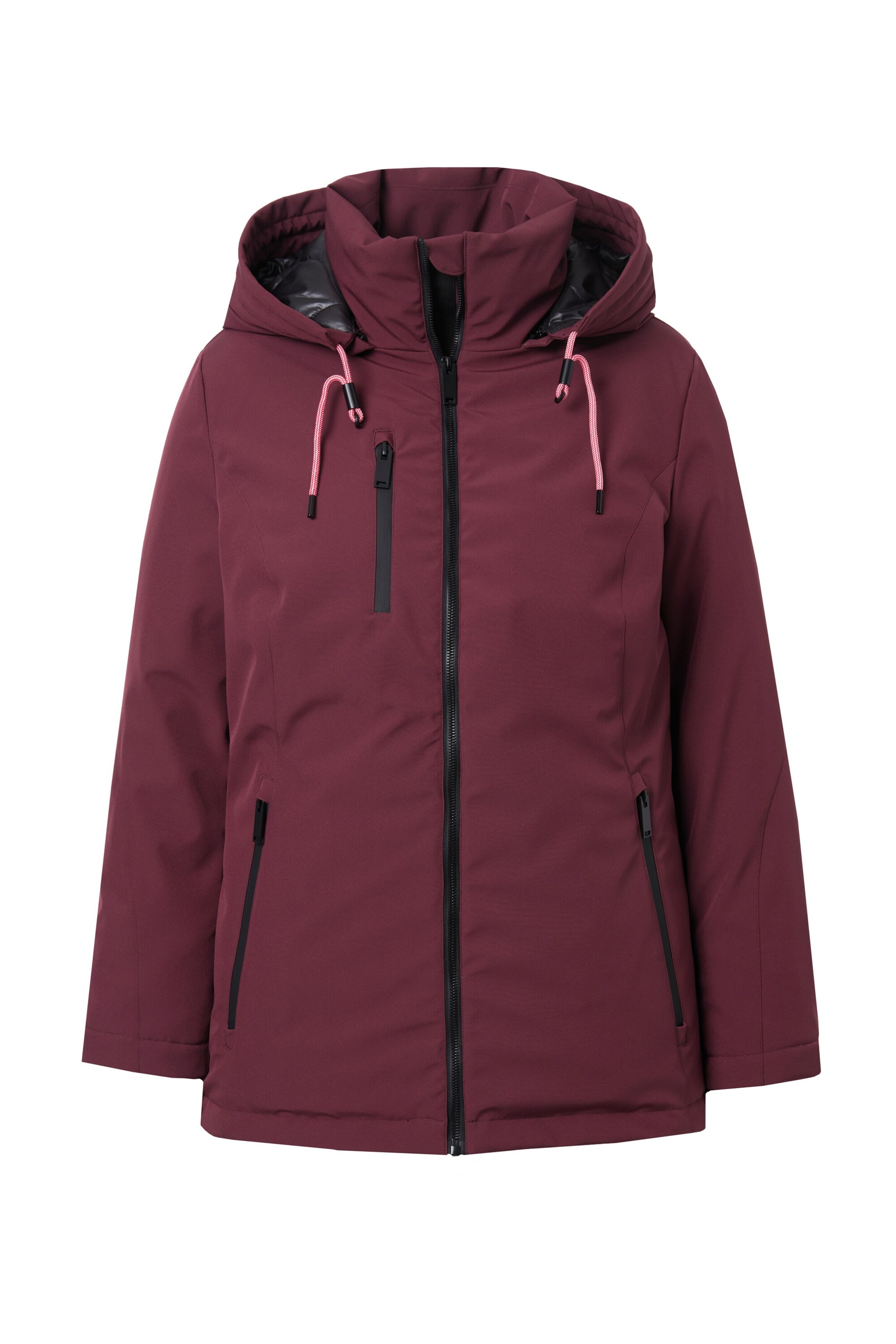 Ulla Popken Functionele jas in Rood: voorkant