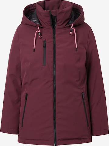 Ulla Popken Weatherproof jacket in Red: front