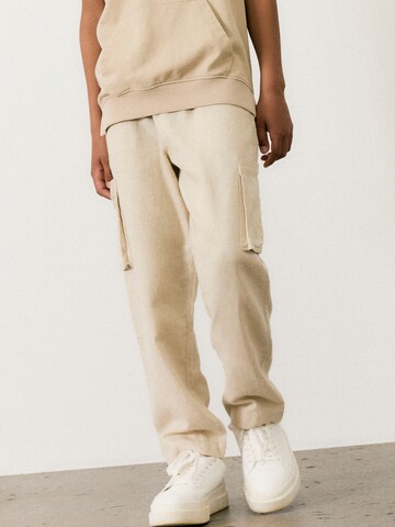 NAME IT Tapered Bukser 'NKMFanka' i beige
