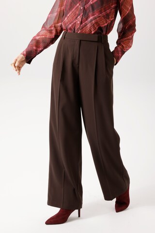 Aniston CASUAL Wide Leg Hose in Braun: Vorderseite