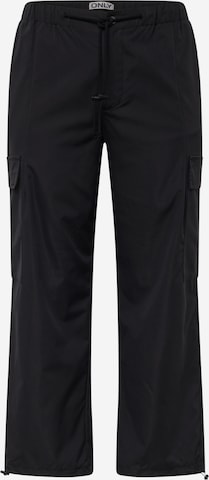 ONLY Curve Regular Cargo trousers 'CELIA' in Black: front