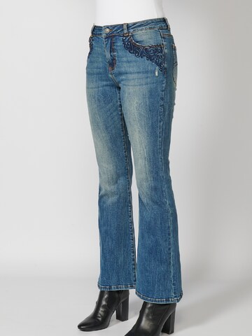 KOROSHI Flared Jeans in Blauw