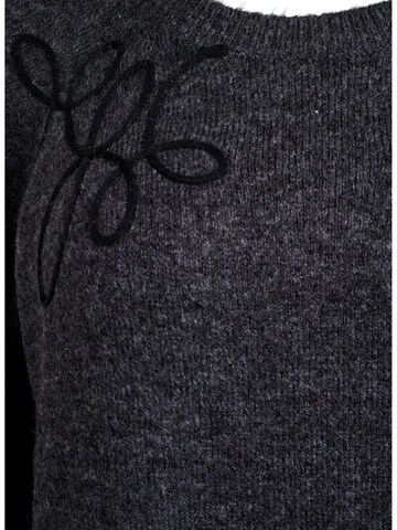 Zizzi Pletena obleka 'Malva' | siva barva