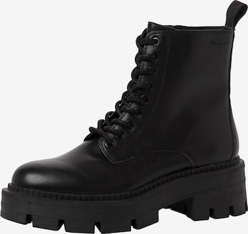 TAMARIS Lace-Up Ankle Boots in Black: front