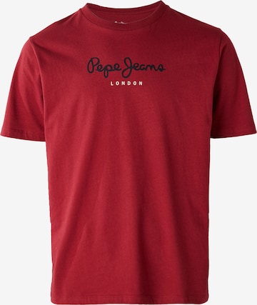 Pepe Jeans - Camiseta 'EGGO' en rojo: frente