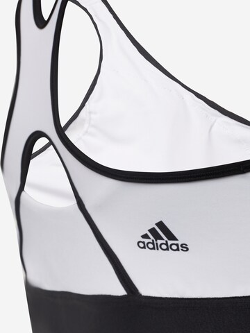 ADIDAS PERFORMANCE Bustier Urheilurintaliivit 'Believe This' värissä valkoinen