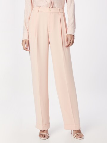 Lauren Ralph Lauren - Regular Calças com pregas 'IVELISSE' em rosa: frente