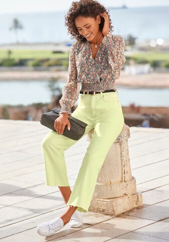 BUFFALO Wide leg Jeans in Groen: voorkant