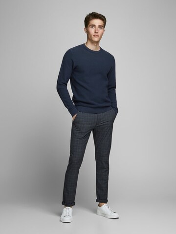 JACK & JONES Regular Fit Pullover 'Aaron' in Blau