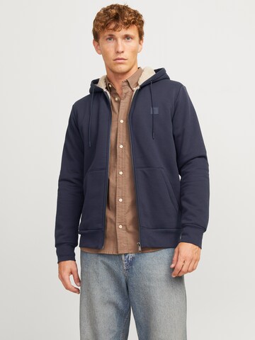 JACK & JONES - Sudadera con cremallera 'JPRBLUMason' en azul: frente