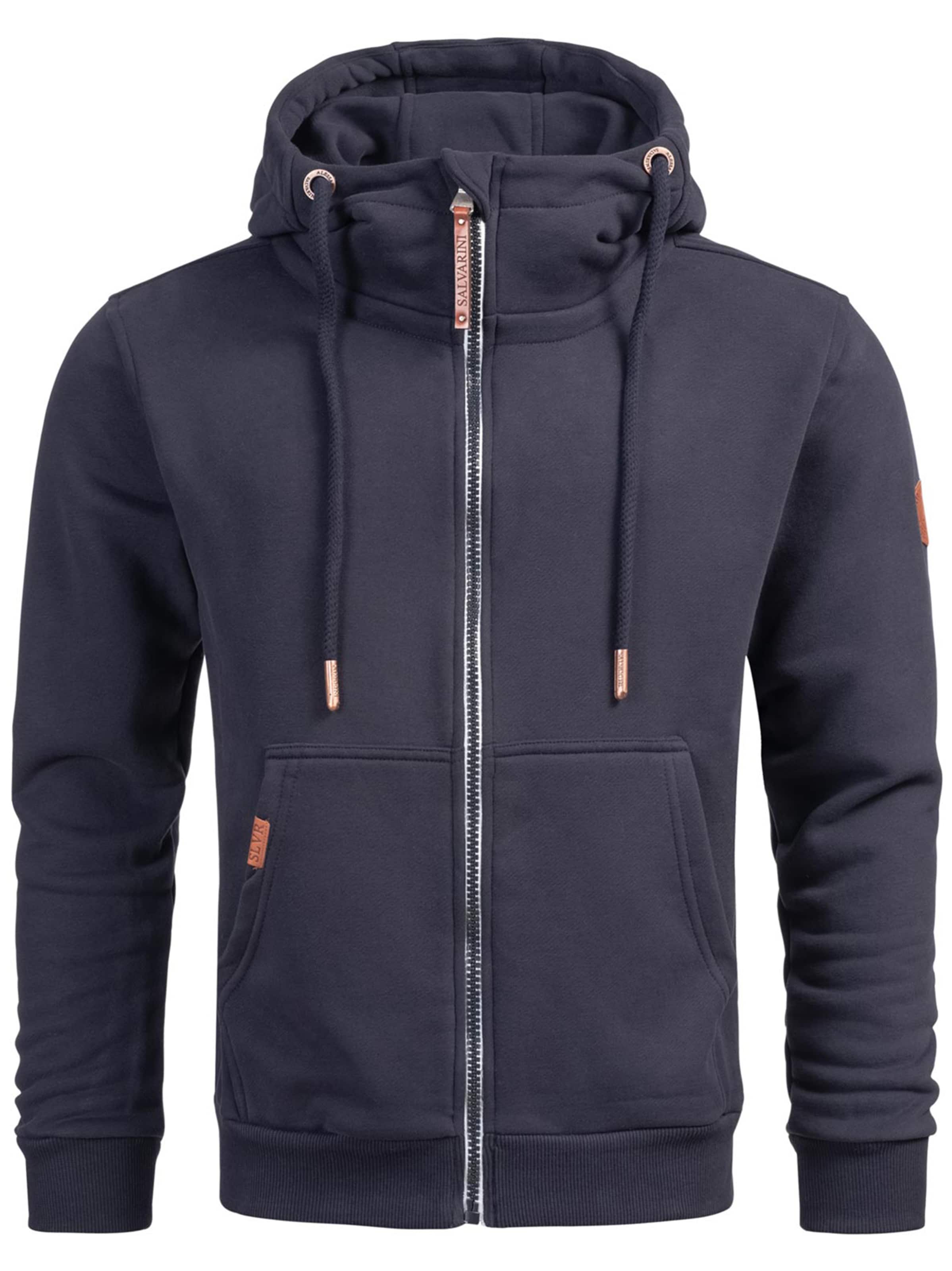 Alessandro Salvarini Sweatjacke 'Geenio' in Blau: Vorderseite