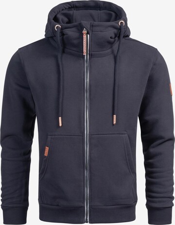 Alessandro Salvarini Zip-Up Hoodie 'Geenio' in Blue: front