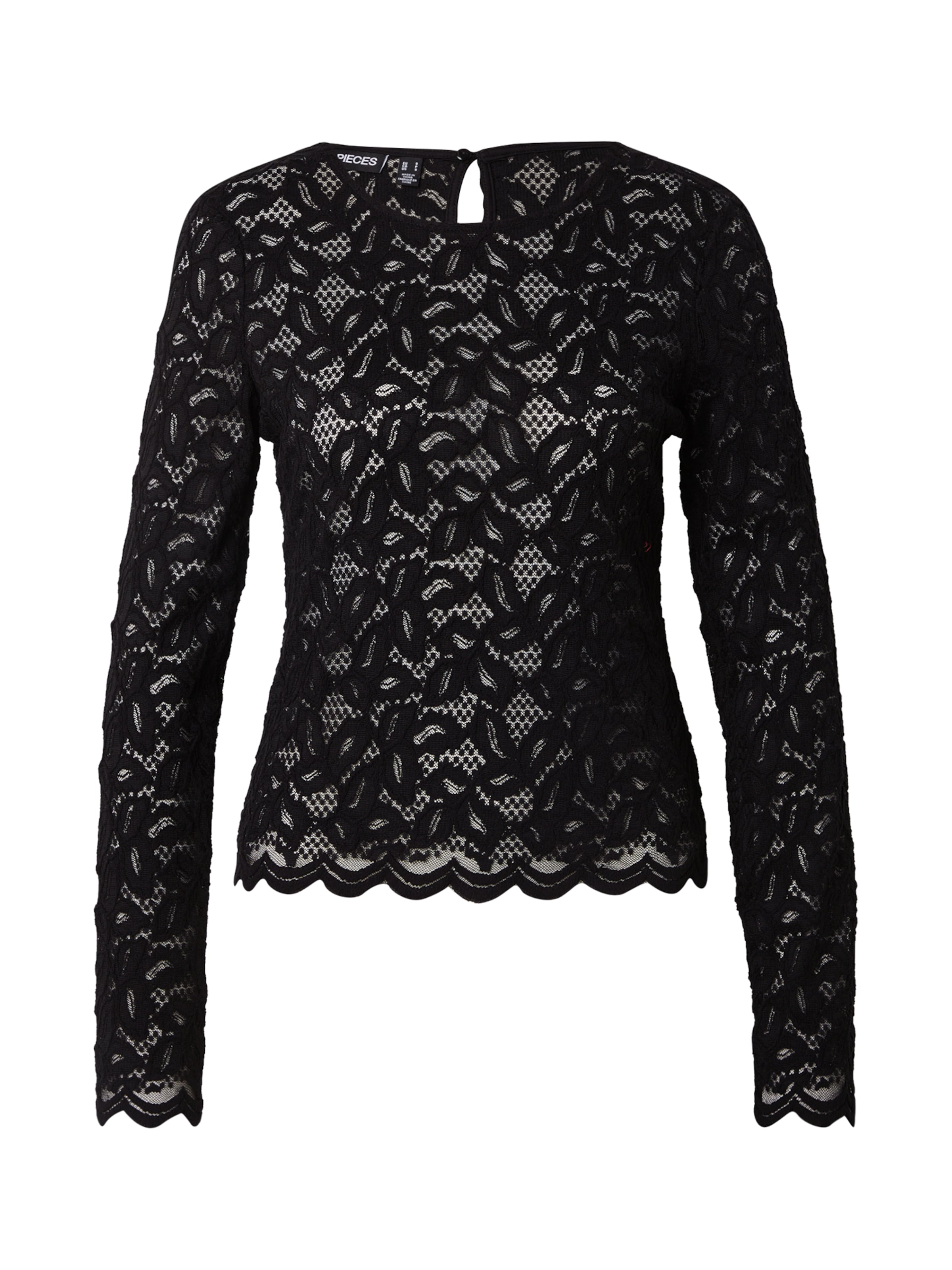 PIECES Blouse 'PCJOHANNE' in Black: front