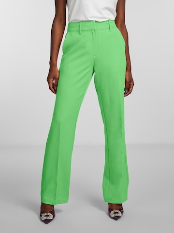 Y.A.S Flared Pleated Pants 'BLURIS' in Green: front