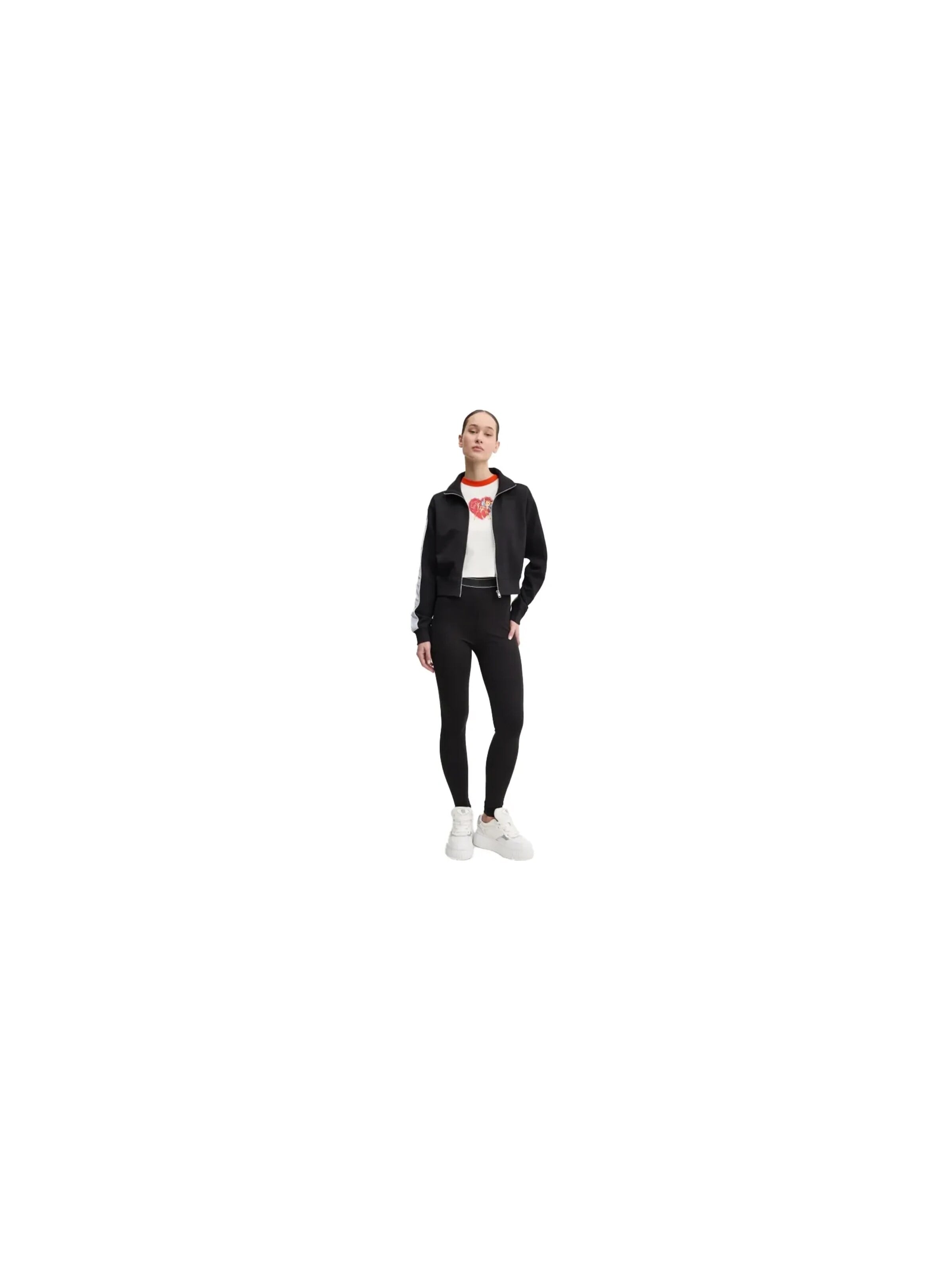 HUGO Regular Leggings 'Line Classic B 1' in Zwart