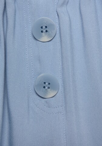 LASCANA Loosefit Kalhoty se sklady v pase – modrá