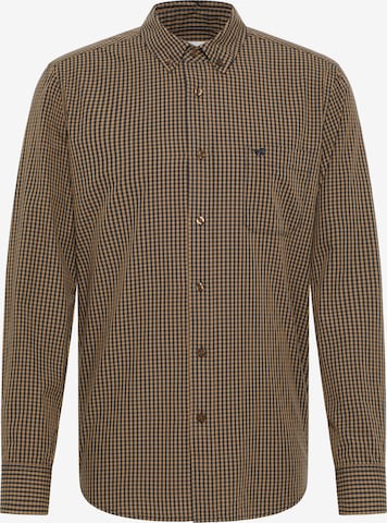 MUSTANG Regular fit Button Up Shirt in Brown: front