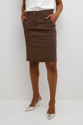 Kaffe Skirt 'Lea' in Brown: front