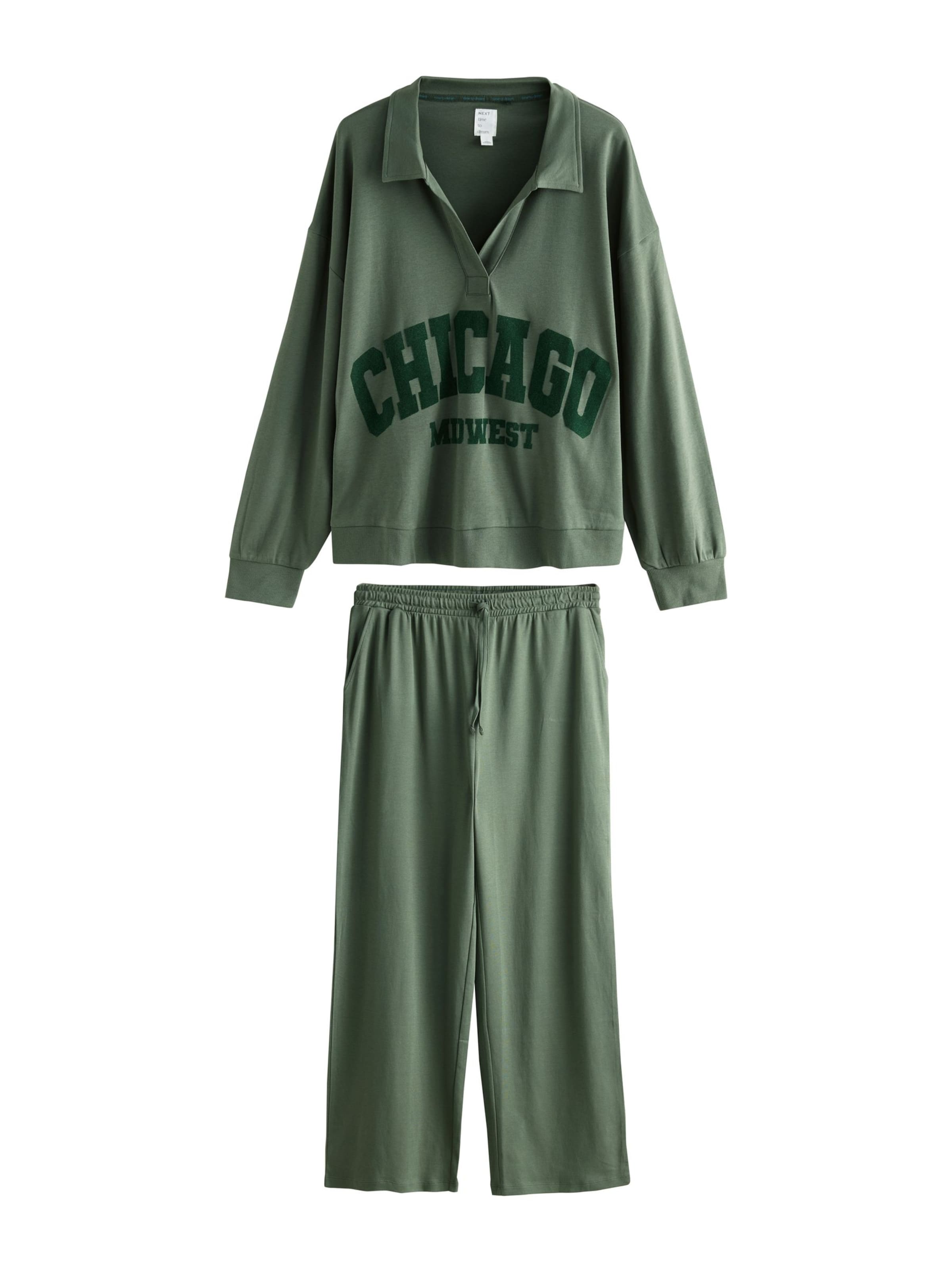 Next Pizsama - zöld: elől