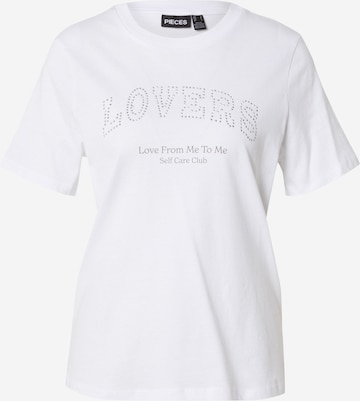 PIECES Paita 'PCTARA' värissä valkoinen: etupuoli