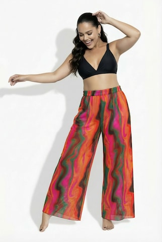 Ulla Popken Wide leg Trousers in Mixed colours