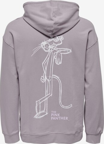 Only & Sons Sweatshirt 'PINK PANTHER' in Purple
