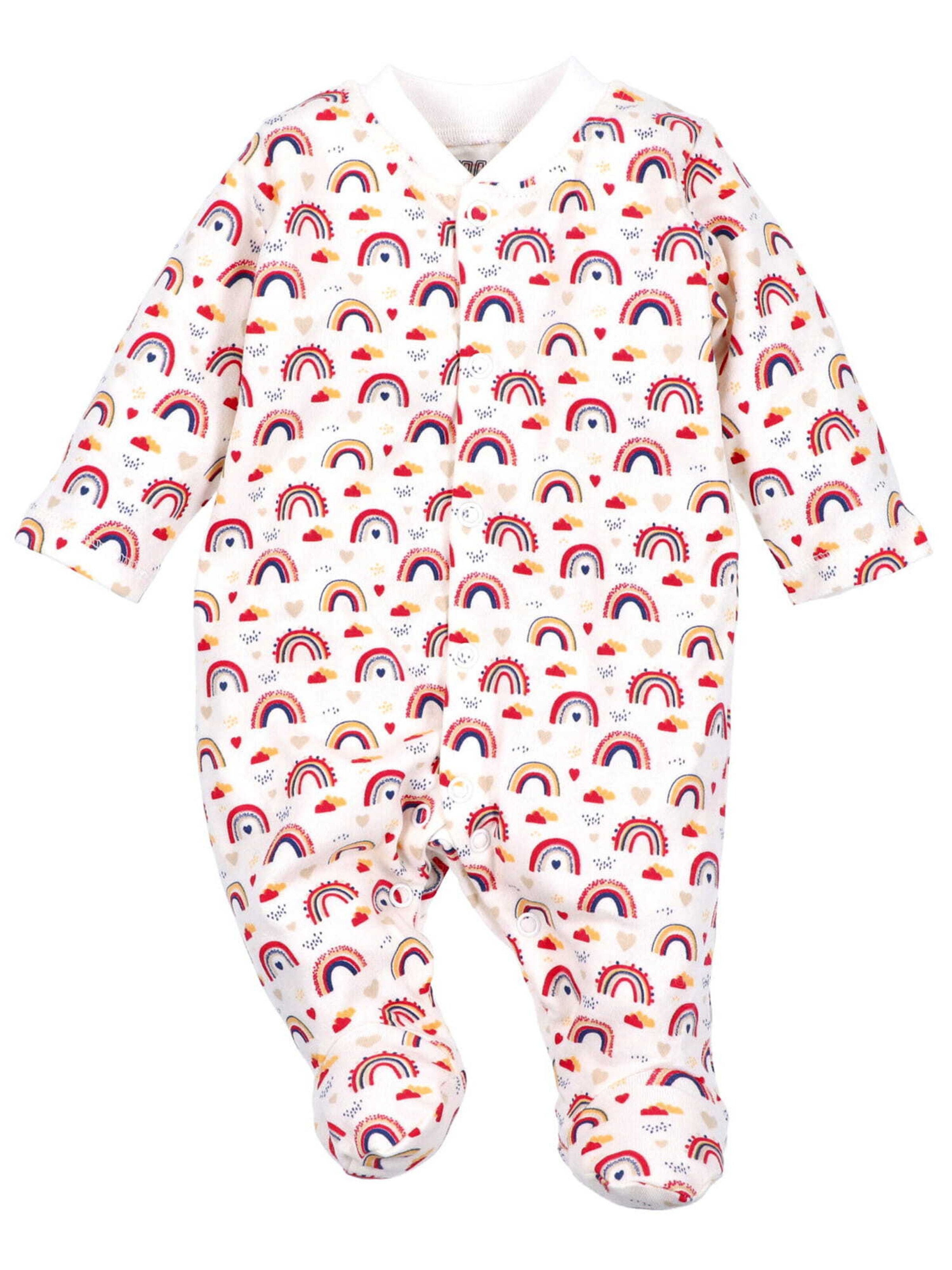 NINI Rompertje/body 'Regenbogen' in Wit: voorkant