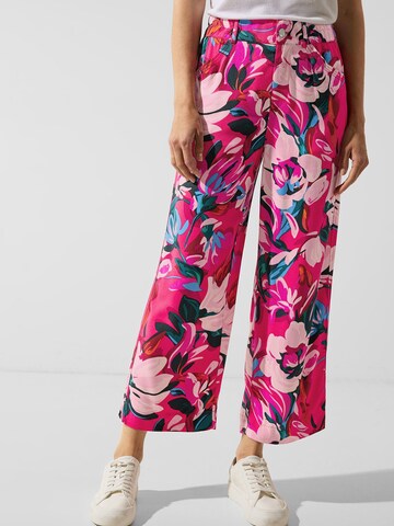 STREET ONE Wide leg Pants in Pink: front