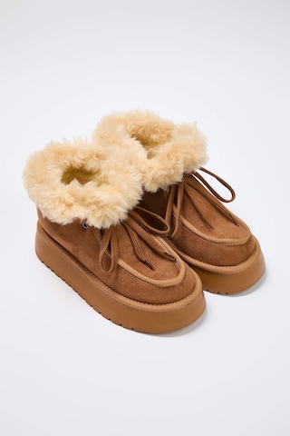 Bottines à lacets Trendyol en marron
