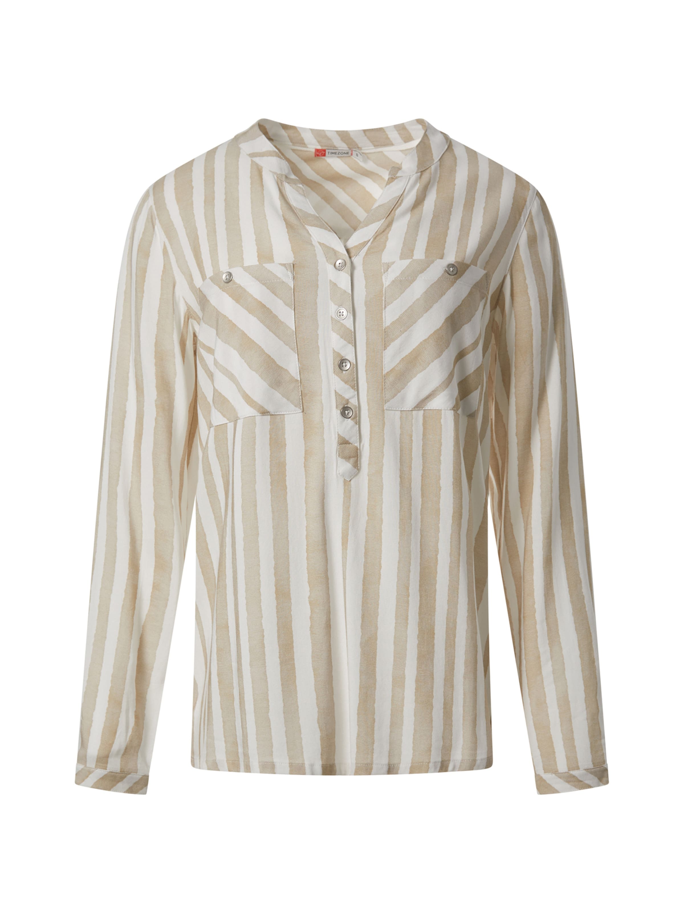 TIMEZONE Blouse 'Henley' in Beige: front