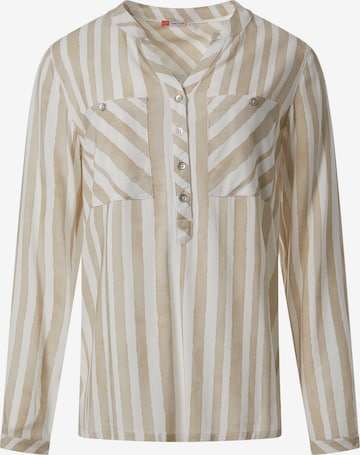 TIMEZONE Blouse 'Henley' in Beige: front