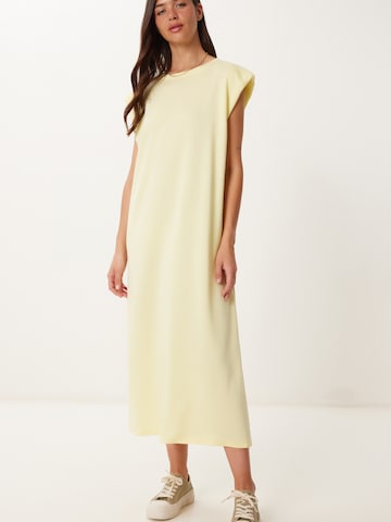 Happiness İstanbul Šaty - Žltá: predná strana