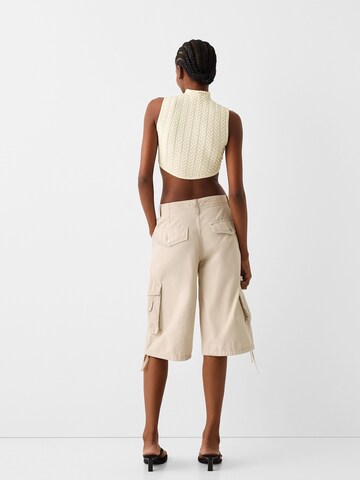 Bershka Knitted top in Beige