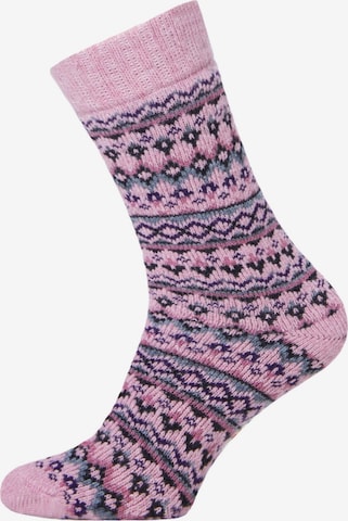 HomeOfSocks Socks 'HOS452' in Pink: front
