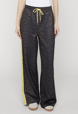 OH APRIL Wide leg Broek 'Kael' in Geel: voorkant