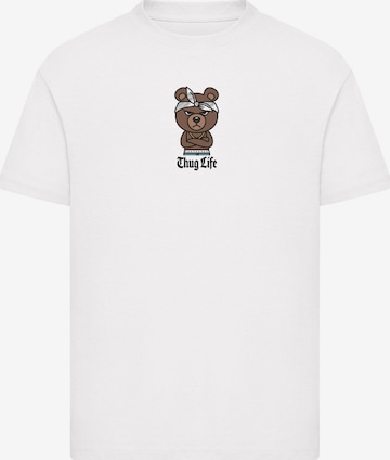 balta Mister Tee Marškinėliai 'Bandana Bear': priekis