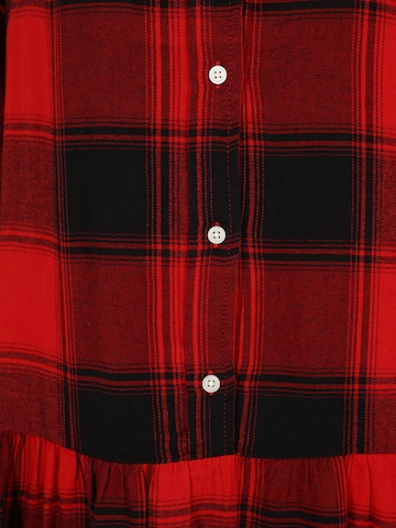 Gap Petite Košilové šaty – červená