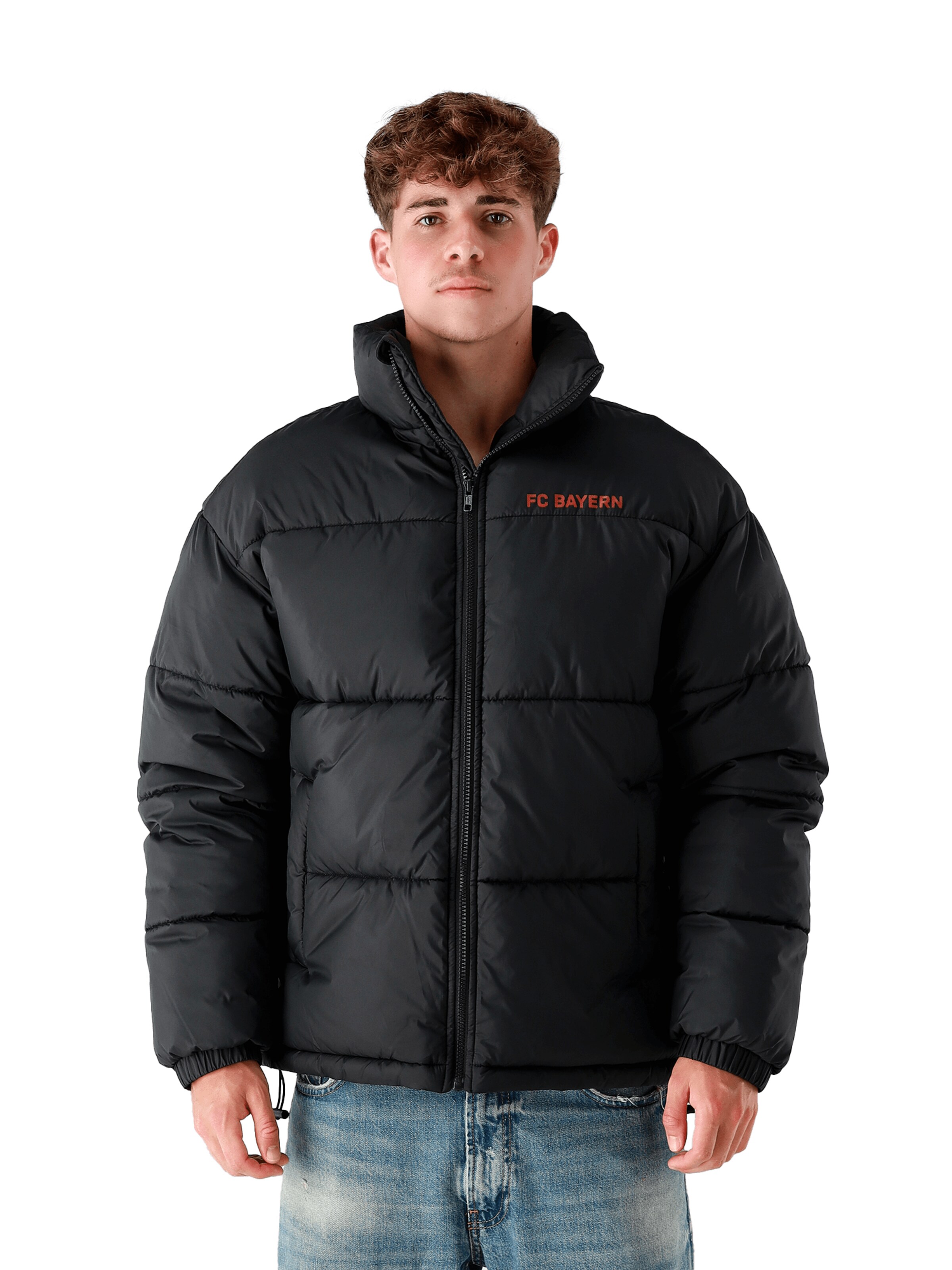 FC BAYERN MÜNCHEN Winter Jacket in Black: front