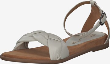 UNISA Sandalen met riem 'Celada' in Wit: voorkant