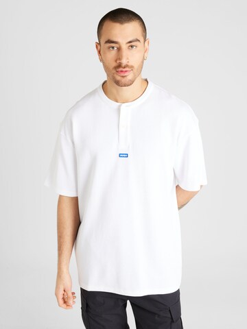 HUGO - Camisa 'Nafu' em branco: frente