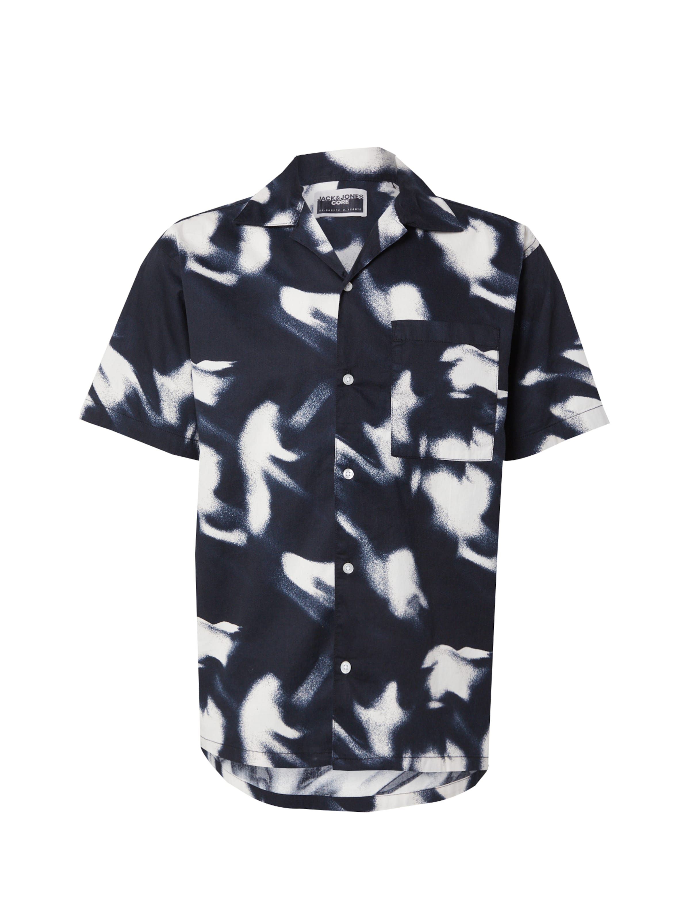 JACK & JONES Средняя посадка Рубашка 'JCORECHARGE' в Черный: спереди