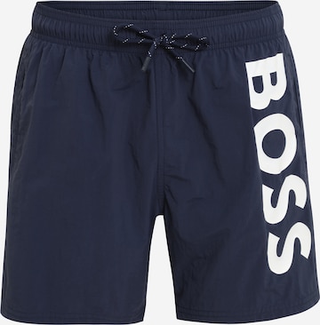 BOSS Orange Board Shorts 'Octopus' in Blue: front