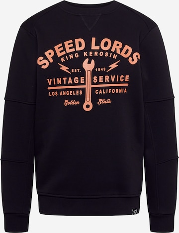 King Kerosin Sweatshirt 'Speed Lords 1949' in Zwart: voorkant