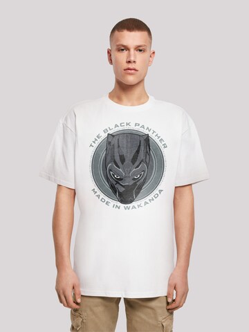 T-Shirt 'Marvel Black Panther Made in Wakanda' F4NT4STIC en blanc : devant